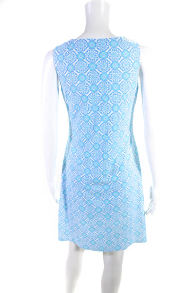 Jude Connally Womens Graphic Abstract Athletic Shift Dress Blue Size Small