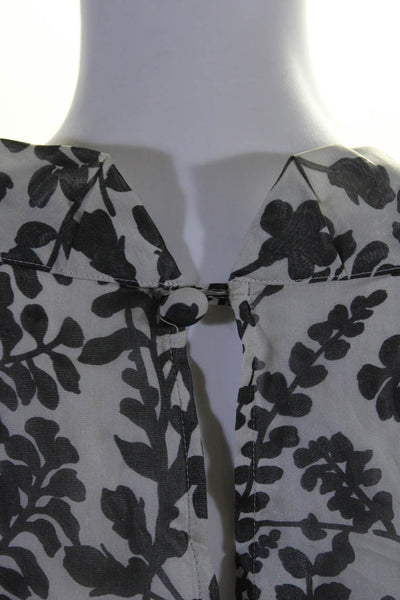Paul & Joe Women's Short Sleeve Crew Neck Floral T-Shirt Dress Black Size 42