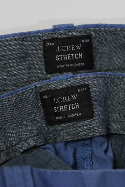 J Crew Mens Solid Blue Cotton 9" Inseam Stretch Shorts Size 30 lot 2