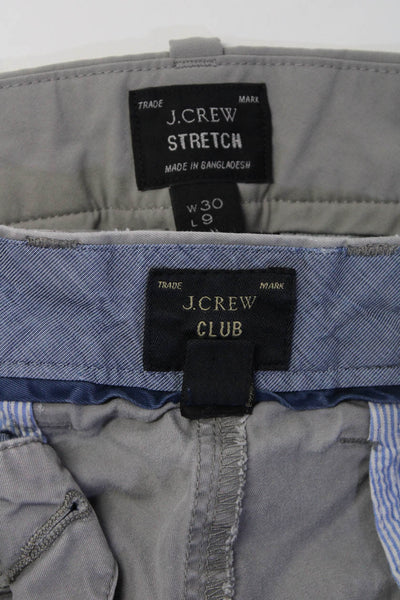 J Crew Mens Solid Light Gray Cotton Stretch 9" Inseam Casual Shorts Size 30 lot2