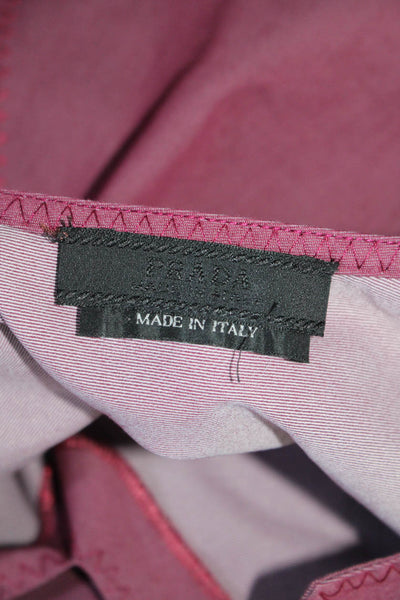 Prada Women's Cotton Blend Sleeveless V Neck Sheath Dress Purple Size IT.38