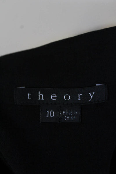 Theory Womens Linen Kiara A Line Skirt Black Size 10
