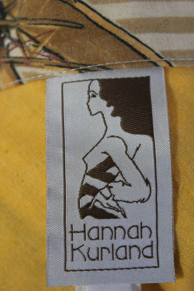 Hannah Kurland Womens Striped A Line Skirt Brown Size 8