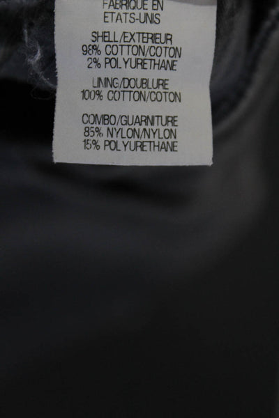 Helmut Lang Womens Cotton Colorblock Rolled Hem Denim Shorts Gray Black Size 30