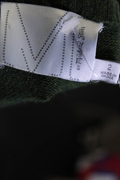 Michael Stars Women's Wool Button Down Long Sleeve Cardigan Sweater Green Size 2