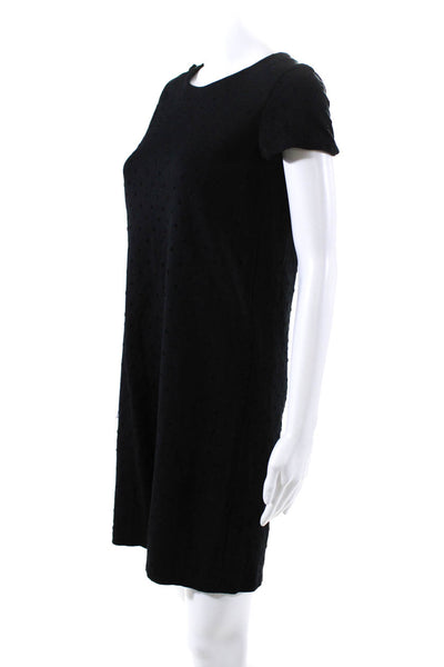 Kate Spade New York Women's Short Sleeve Polka Dot Sheath Dress Black Size S