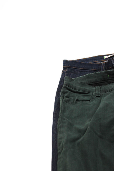 J Brand Womens Cotton Mid-Rise Skinny Leg Denim Jeans Blue Green Size 29 Lot 2