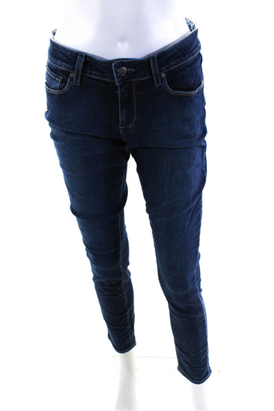Paige Womens Cotton Medium-Wash Low-Rise Skinny Leg Denim Jeans Blue Size 29
