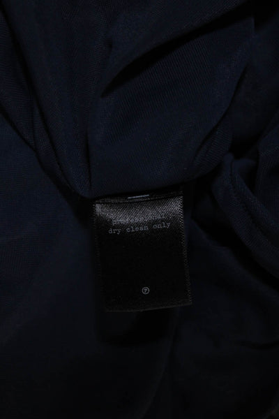 Rag & Bone Womens Silk Abstract Textured Fringe Side Zip Mini Skirt Blue Size S