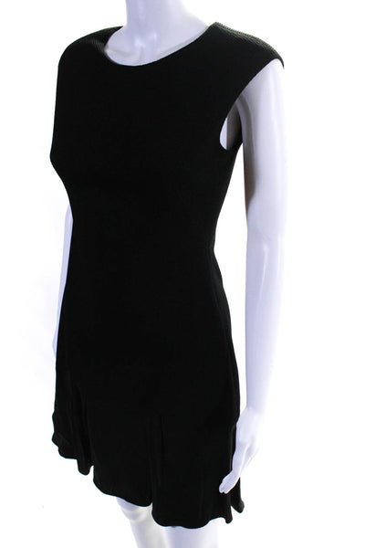 Rebecca Taylor Womens Sleeveless A Line Dress Black Size 0
