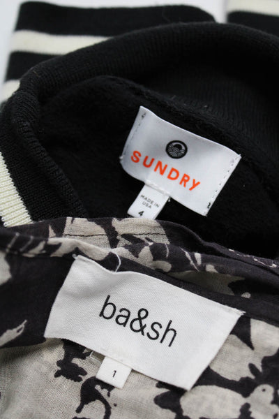 Sundry Ba&sh Womens Turtleneck Sweater Blouse Black Brown Size 4 1 Lot 2