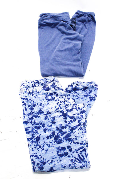 Monrow Women's Drawstring Waist Graphic Side Jogger Pant Blue Tie Dye S Lot 2