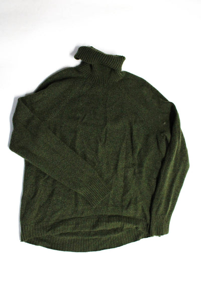 J Crew Women's Cotton Long Sleeve Turtle Neck Sweater Black Size XS Lot 2