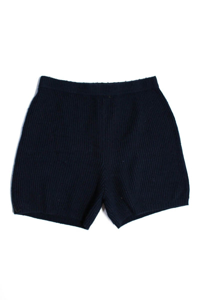 J Crew Women's Low Rise Ribbed Knit Mini Shorts Blue Size XS Lot 2