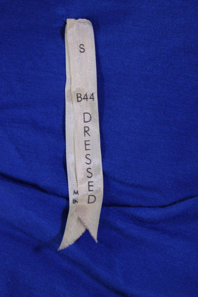 B44 Dressed by Bailey 44 Womens Scoop Neck Leather Trim Midi dress Blue Size S