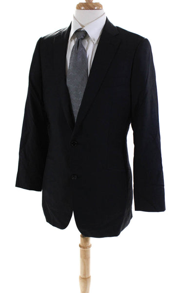 Indochino Mens Black Wool Two Button Long Sleeve Blazer Jacket Size 42