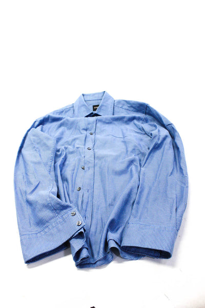 Charles Tyrwhitt Boss Hugo Boss Bonobos Mens Blue Dress Shirts Size XXL L LOT 3
