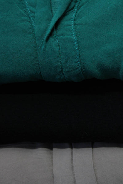 Splendid Womens Collar V-Neck Long Sleeves Blouse Beige Green Black Size M Lot 3