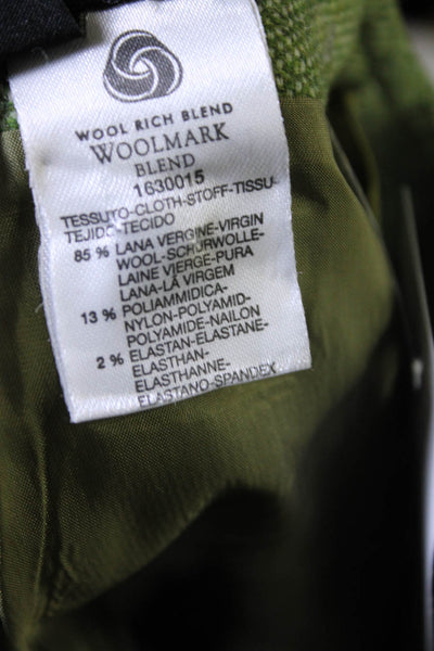 Weekend Max Mara Women's Wool Blend Pleated Hem Pencil Skirt Green Size 4