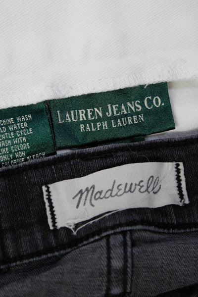 Lauren Jeans Company Madewell Womens Solid Straight Jeans White Size 6/23 Lot 2