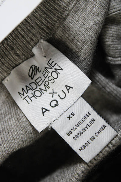 Madeleine Thompson Women's Knit Drawstring Joggers Gray Size XS