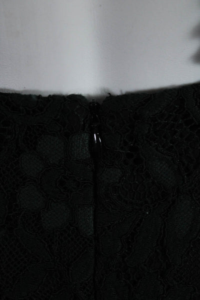 ABS by Allen Schwartz Womens Open Back High Neck Lace Long Dress Black Size 0