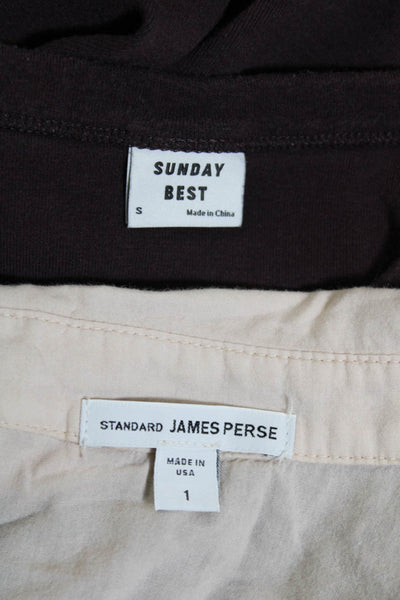 Sunday Best Standard James Perse Womens Shirts Purple Pink Size Small 1  Lot 2