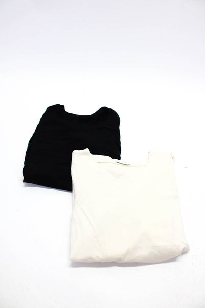 Club Monaco Womens Lightweight Leather Sleeves Top Black White Size XS, Lot 2