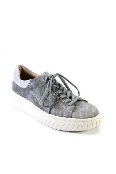 Sofft Womens Suede Low Top Sneakers Gray Size 9.5 Medium