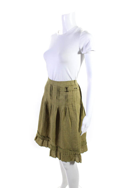 Cynthia Cynthia Steffe Women's  Pleated Flare Midi Skirt Green Size 8