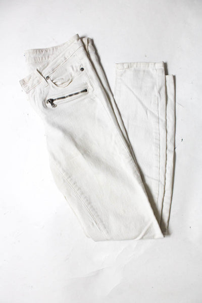 Paige Massimo Dutti Women's Denim Jeans White Blue Purple Size 6 27 Lot 3