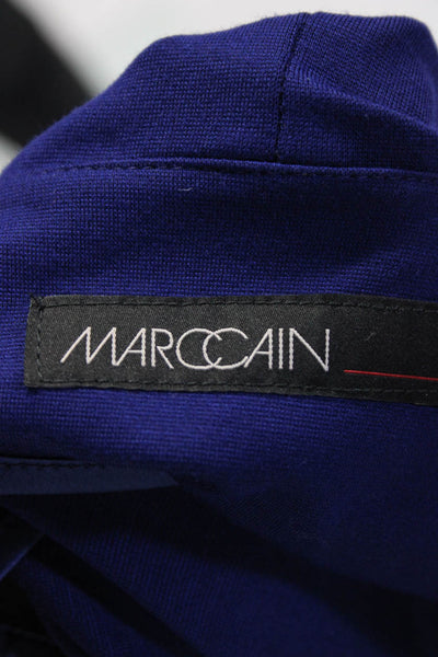 Marccain Women's Open Front Long Sleeves Jacket Blue Size 4