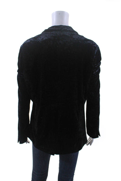 Sanctuary Women's  Collared Velvet One Button Blazer Black Size M