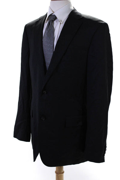 Boss Hugo Boss Men's Wool Single Breasted Two Button Blazer Gray Size 42L
