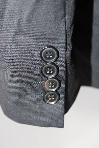 Boss Hugo Boss Men's Wool Single Breasted Two Button Blazer Gray Size 42L