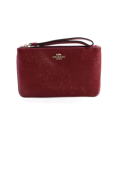 Coach Women's Leather Wrislet Wallet Red Size S