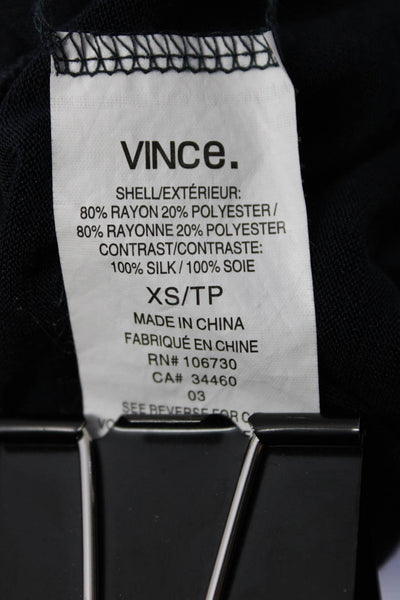 Vince Womens Short Sleeve Top Straight Leg Trousers Blue Black Size XS 6 Lot 2
