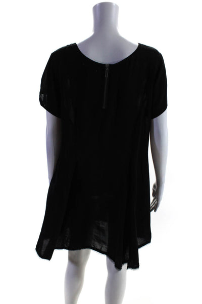 Silence And Noise Women's Crewneck Short Sleeves Mini Dress Black Size L