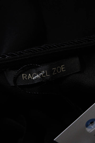 Rachel Zoe Womens V-Neck Tassel Bell Long Sleeve Tunic Top Blouse Black Size M