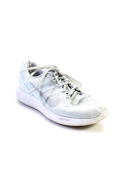 Nike Womens Lunarlon Knit Low Top Running Sneakers Light Blue Size 9.5