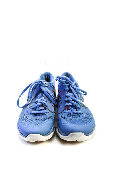 Nike Womens Fitsole Laser Cut Nylon Running Sneakers Light Blue Pink Size 9