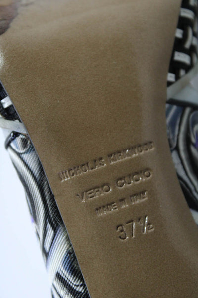 Nicholas Kirkwood Womens Leather Strappy Stilettos Multicolor Size 7.5US 37.5EU
