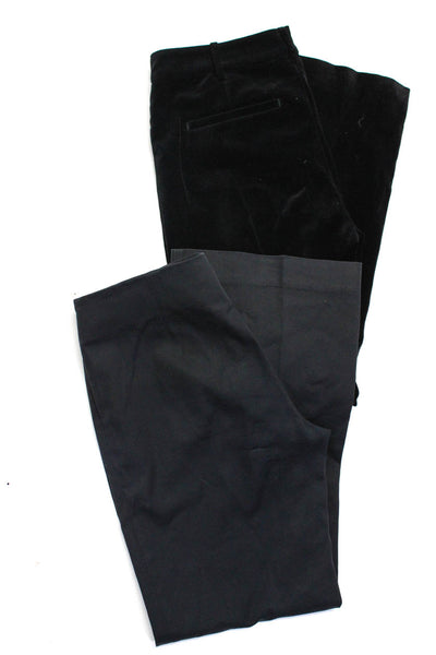Lauren by Ralph Lauren Womens Velvet Trouser Pants Black Size 4 2 Lot 2