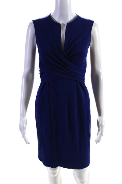 Searle Women's Sleeveless V-Neck Bodycon Mini Dress Blue Size 0