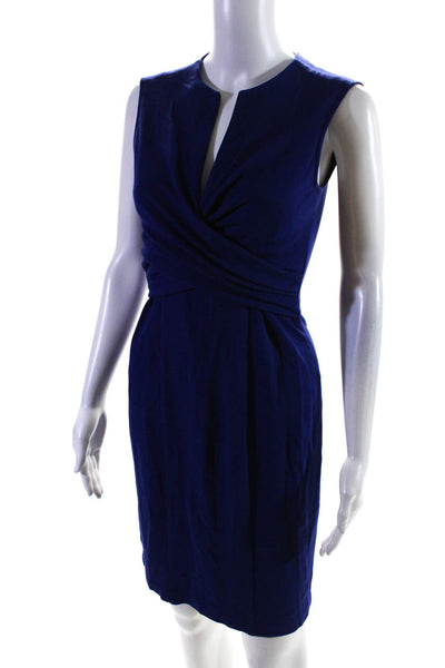 Searle Women's Sleeveless V-Neck Bodycon Mini Dress Blue Size 0