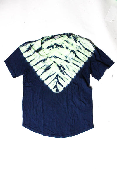 Splendid Women's V-neck Cotton Tie Dye Short Sleeve T-Shirt  Blue XS Lot 2