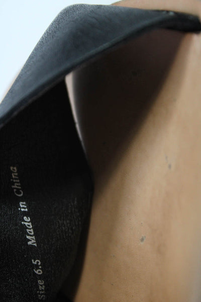 Dolce Vita Womens Solid Leather Cork Heel Sandals Black Size 7