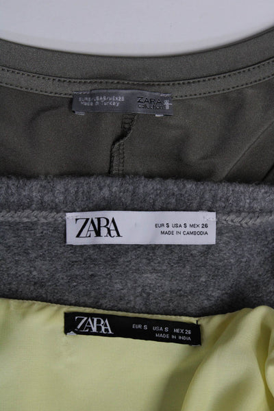 Zara W&B Zara Womens Boat Neck Tunic Top Dresses Gray Yellow Size S Lot 3