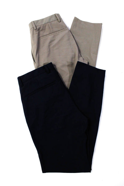 Theory Womens Preicision Ponte Dress Pants Gray Navy Blue Size 28 Lot 2