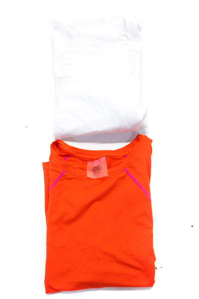 Terez Alo Womens Tank Top Shirt Orange White Size Extra Small Lot 2